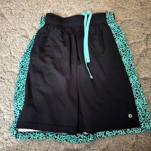 Nola Black and Teal Sports Shorts